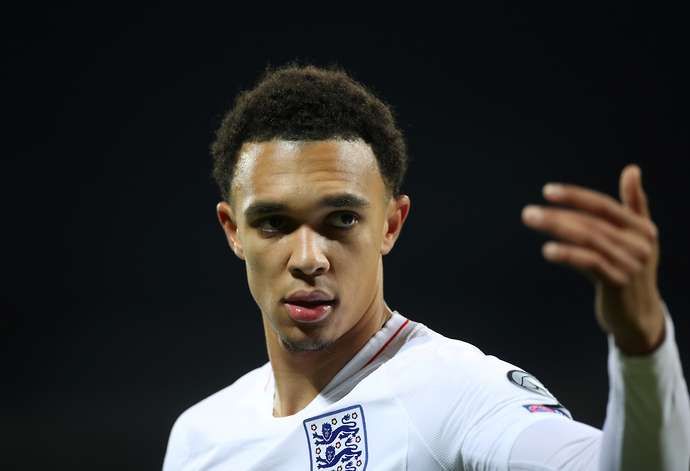 Alexander-Arnold in action with England