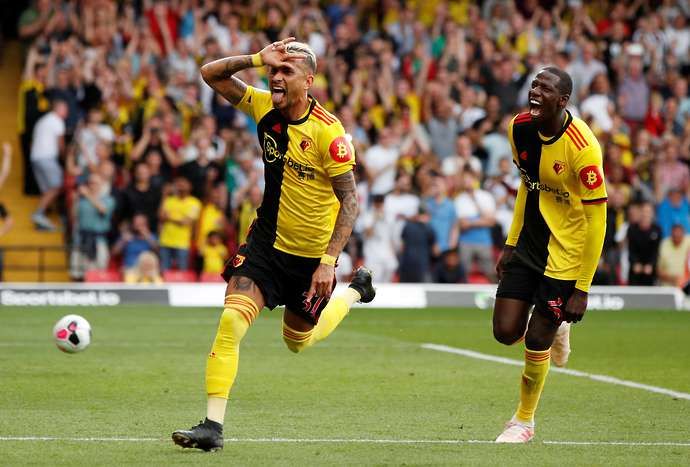 Watford celebrates vs Arsenal
