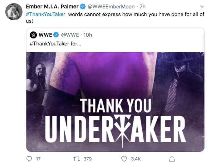 Ember Moon added her thanks