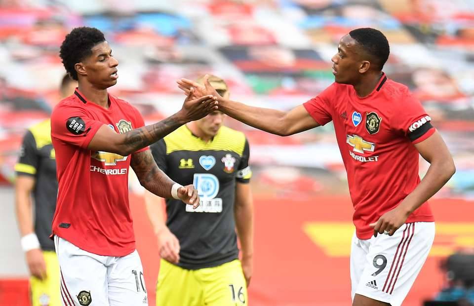 Marcus Rashford and Anthony Martial both have 21 goals for the season