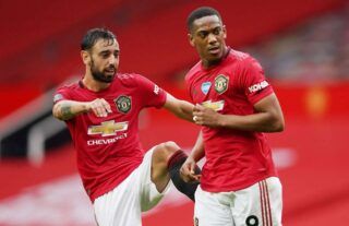 Bruno Fernandes and Anthony Martial both miss out on top spot
