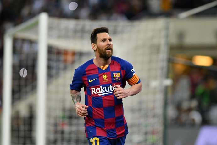 Messi comes in at second