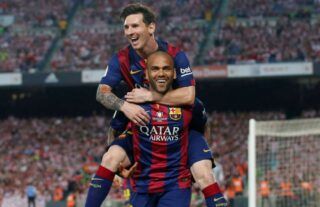 Dani Alves and Lionel Messi were a deadly duo at Barcelona