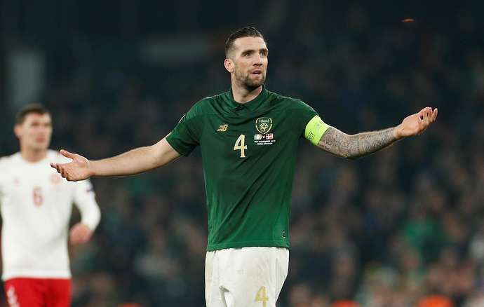 Shane Duffy in action for Ireland