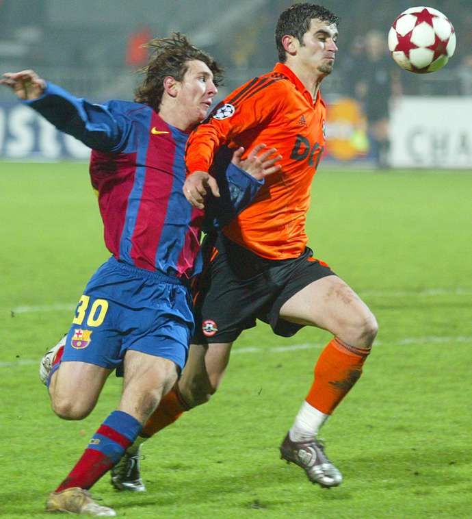 Lionel Messi for Barcelona in 2004. 