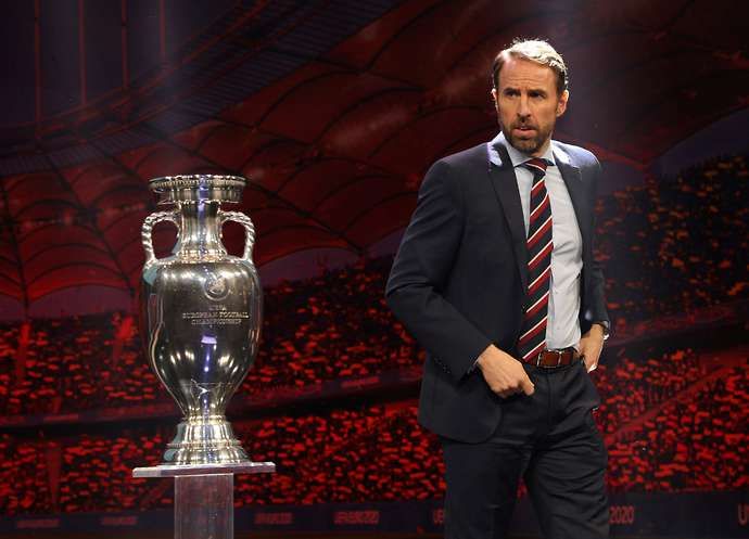 Southgate with the Euro 2021 trophy
