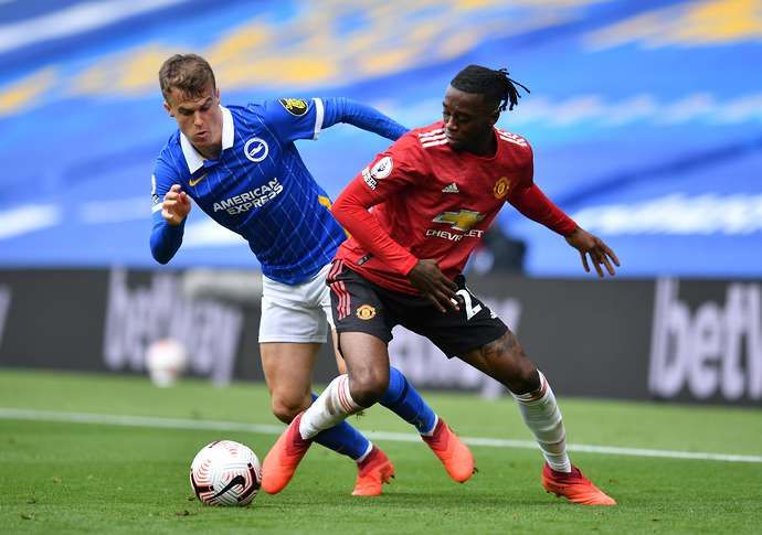 Aaron Wan-Bissaka challenges Solly March