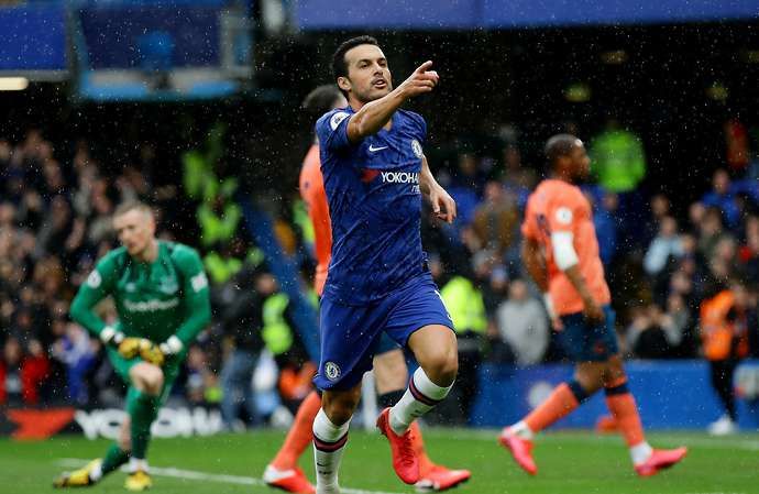 Pedro in action for Chelsea