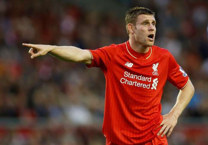 James Milner issues instructions for Liverpool