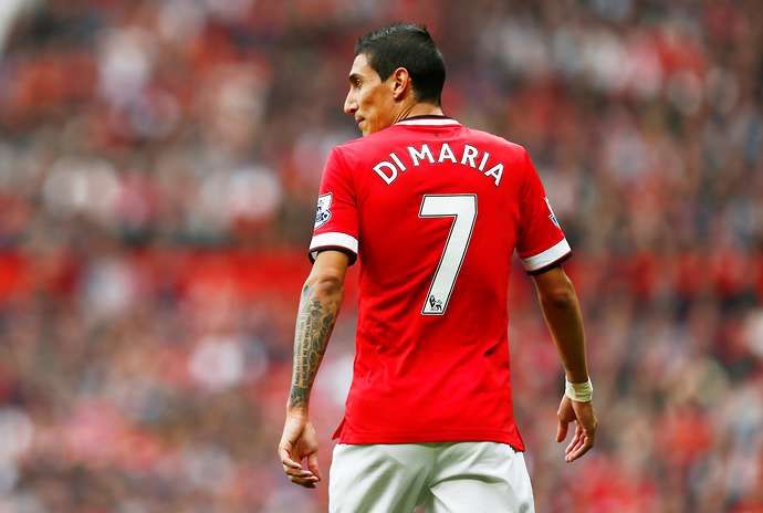 Angel Di Maria in action for Manchester United