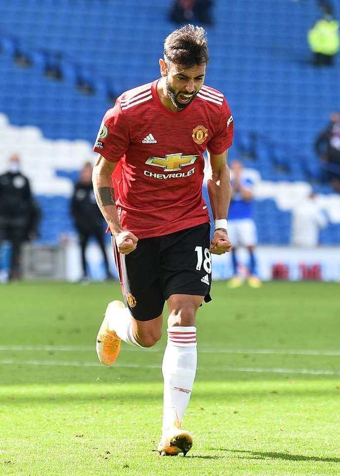 Bruno Fernandes in action for Man United