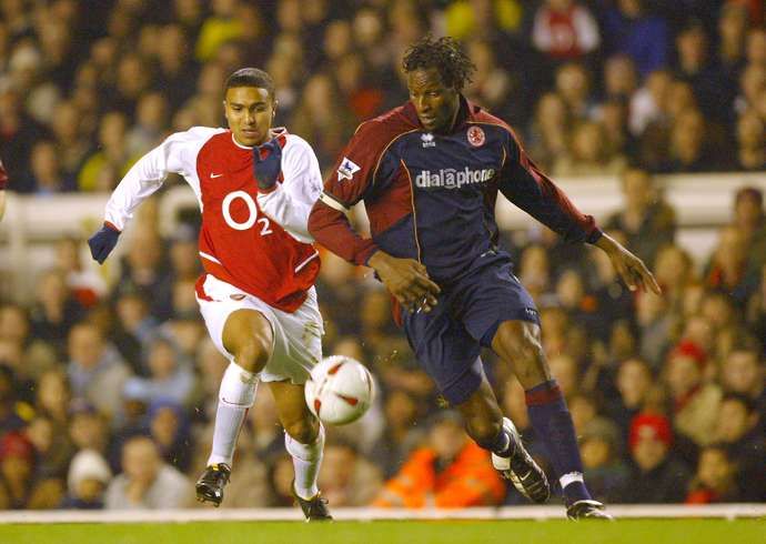 Jerome Thomas in action for Arsenal