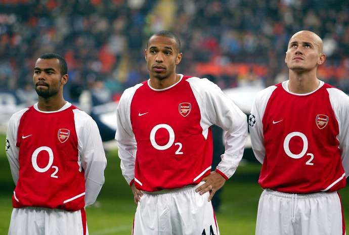 Ashley Cole, Thierry Henry and Pascal Cygan