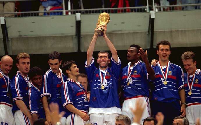 Zidane lifting the World Cup