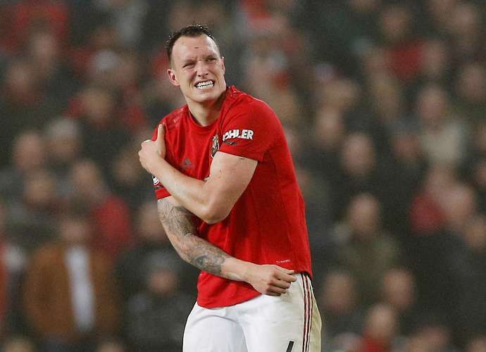 Phil Jones in action for Man United