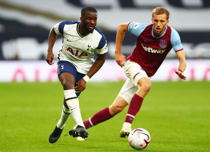 Tanguy Ndombele in action for Spurs