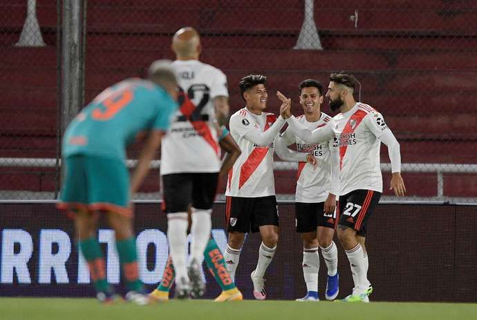 River Plate players in action