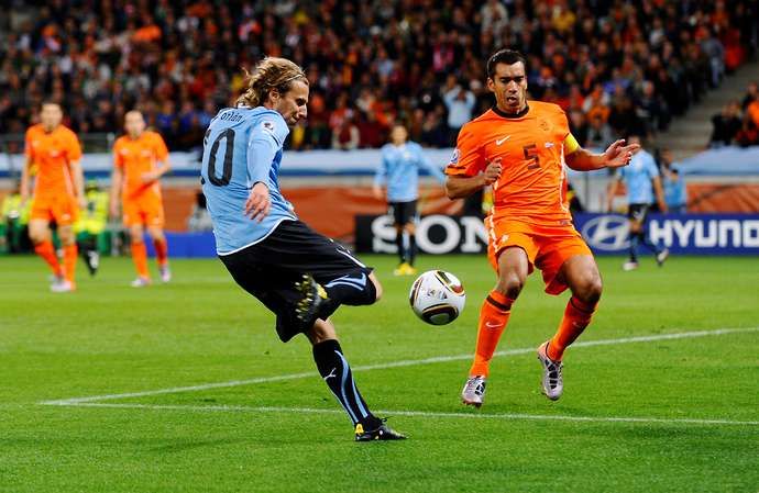 Forlan in action vs Holland
