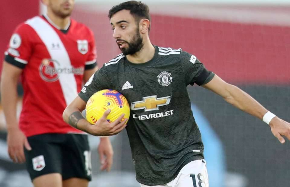 Bruno Fernandes in action against Southampton