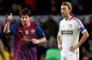 Lionel Messi scored five goals in one game vs Bayer Leverkusen