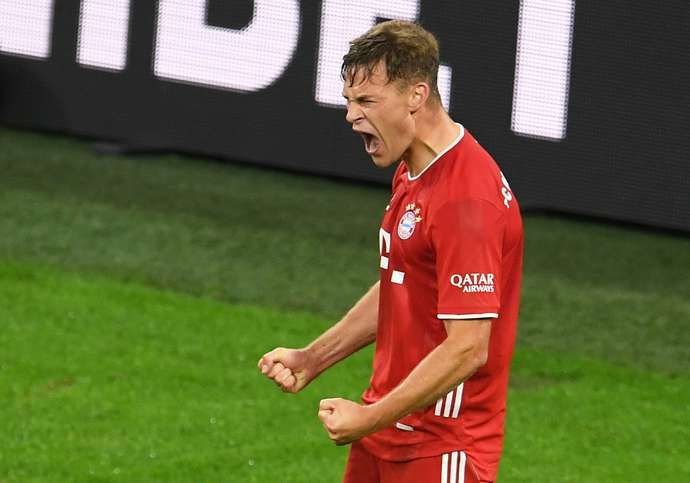 Joshua Kimmich in action for Bayern