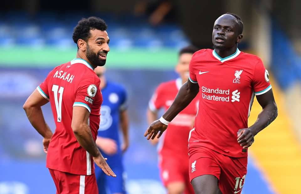 Sadio Mane and Mohamed Salah in action for Liverpool