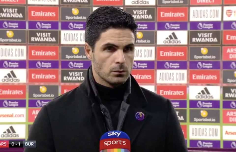 Arteta was furious in his post match interview