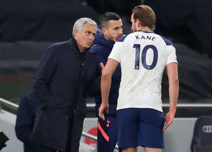 José Mourinho and Harry Kane