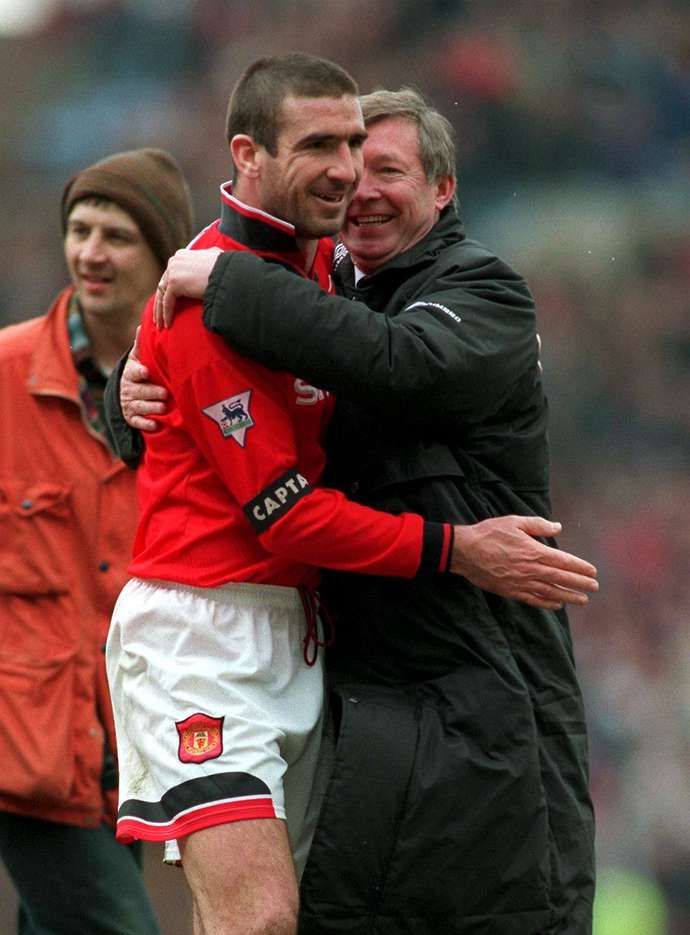 Sir Alex Ferguson and Eric Cantona
