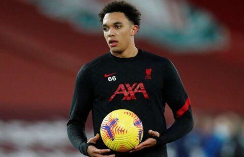 Trent Alexander-Arnold in action for Liverpool