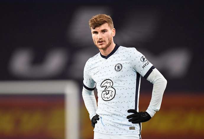 Timo Werner in action for Chelsea