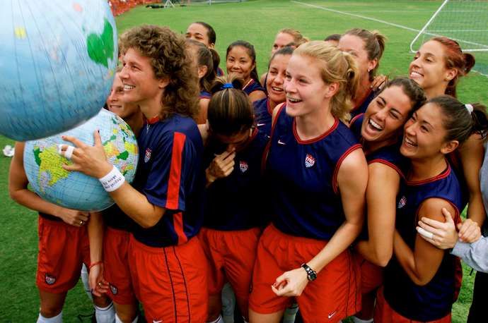 Michelle Akers U.S.A. training camp