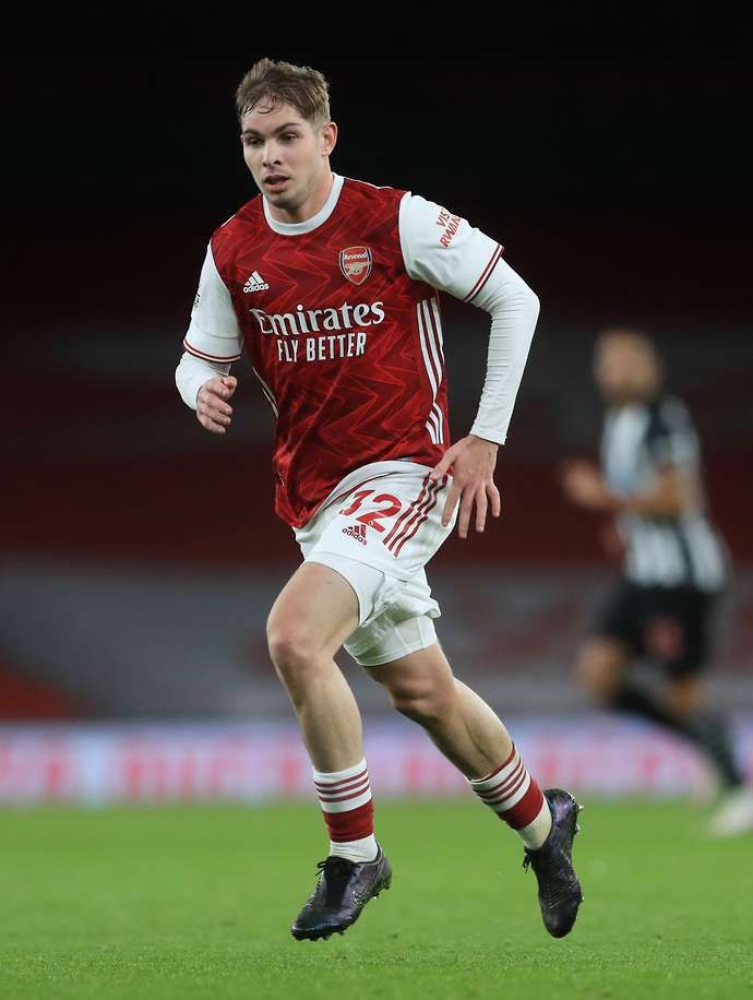 Emile Smith Rowe in action for Arsenal