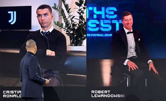Ronaldo & Lewandowski at the FIFA Best Awards