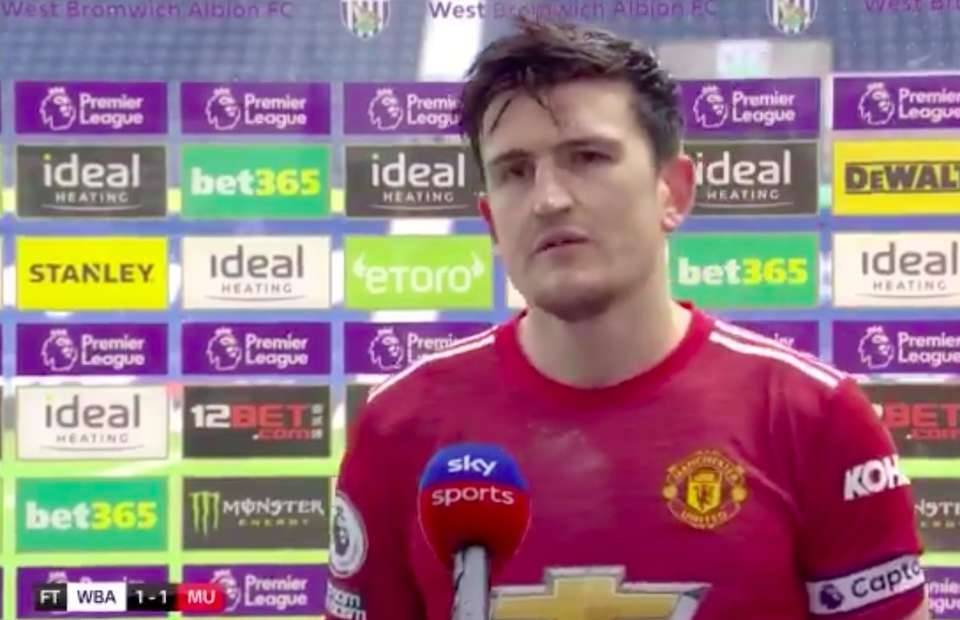 Harry Maguire was far from happy in his post-match interview