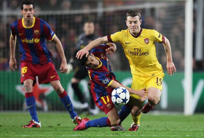 Jack Wilshere for Arsenal vs Barcelona