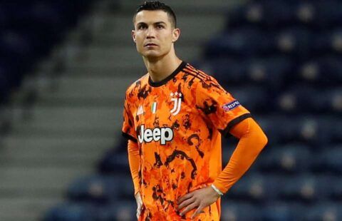 Cristiano Ronaldo in action for Juventus vs Porto