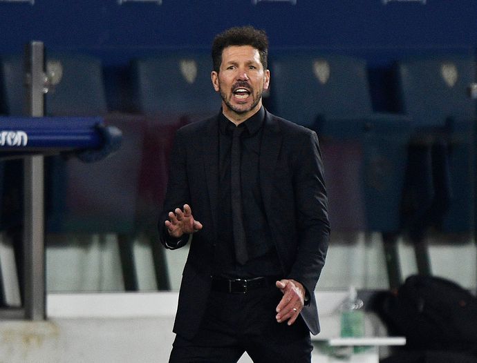 Simeone on the touchline