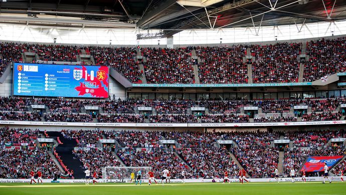 Fans at Wembley Stadium