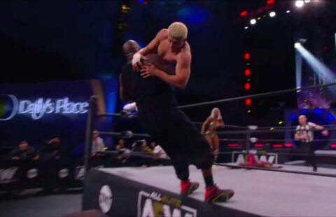 Basketball legend Shaq made his AEW debut on Dynamite and crashed through a table
