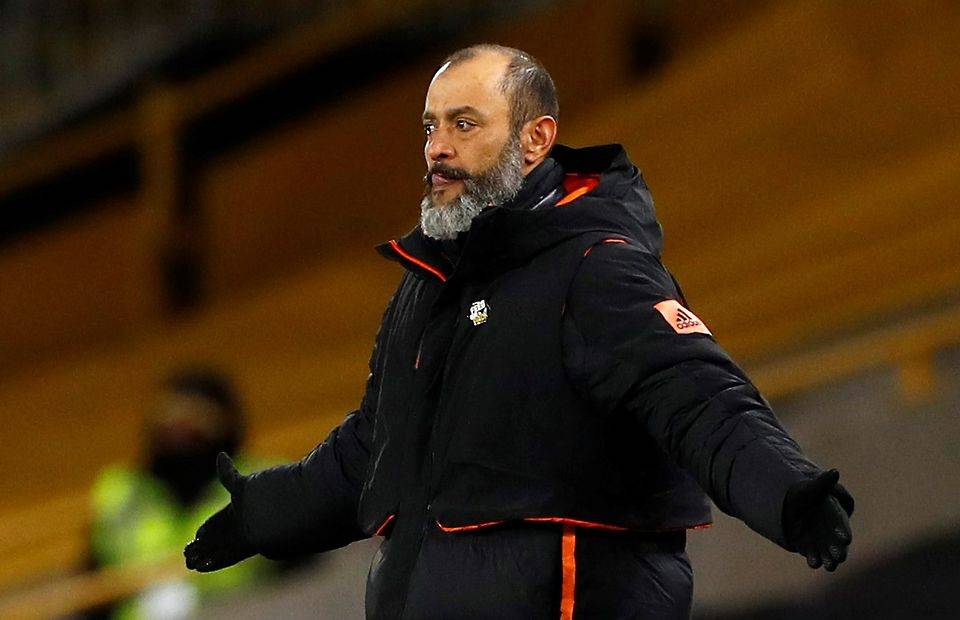 Wolves manager Nuno Espirito Santo on the touchline