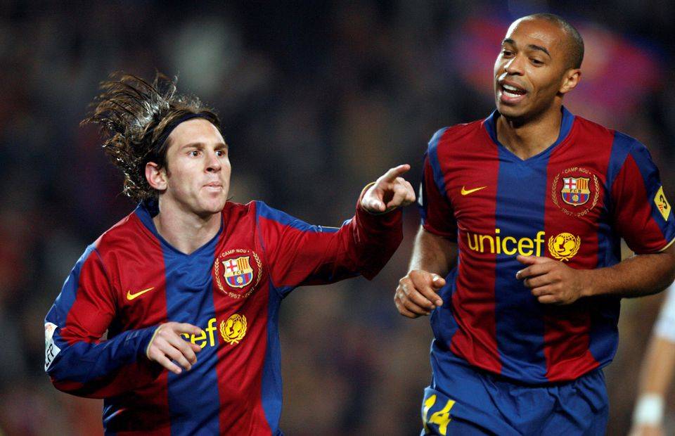 Lionel Messi & Thierry Henry were teammates at Barcelona
