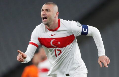 Burak Yilmaz scored a hat-trick in Turkey's 4-2 win over Holland