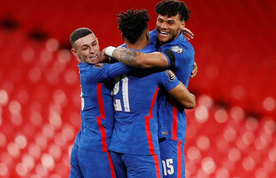Phil Foden, Ollie Watkins and Tyrone Mings