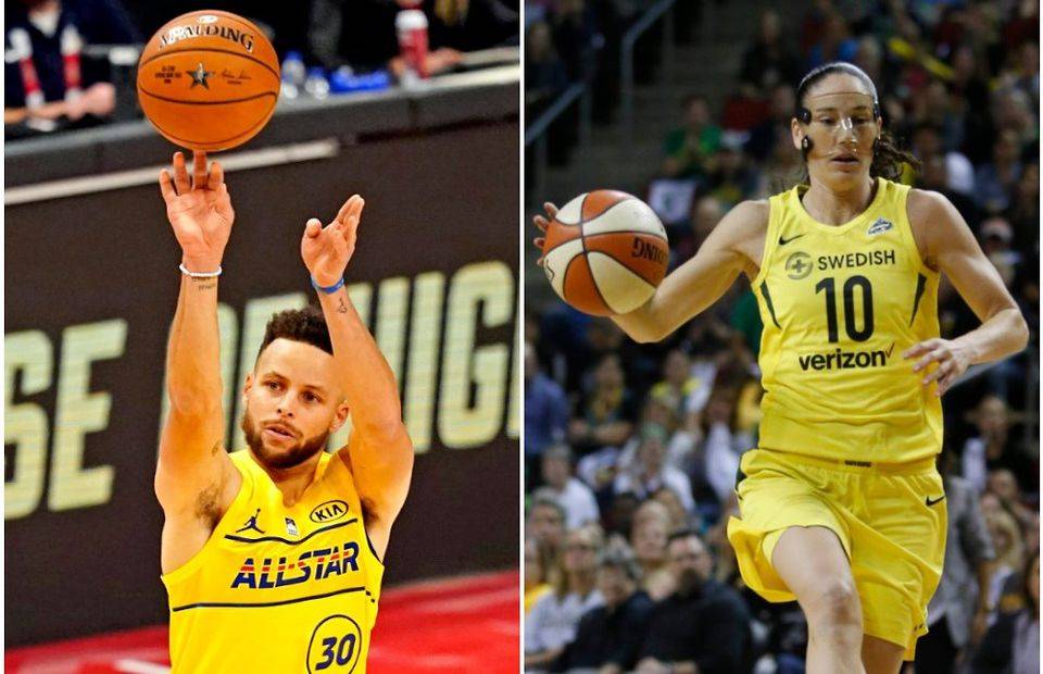 Steph Curry and Sue Bird