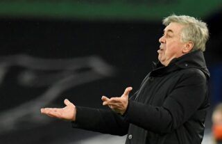 Everton coach Carlo Ancelotti