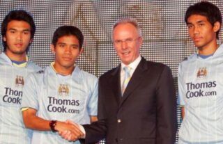In 2007, Man City signed three players from Thailand...