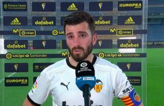 Jose Gaya spoke to the media after Valencia's 2-1 loss to Cadiz
