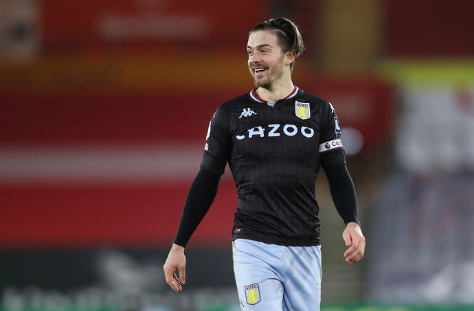 Jack Grealish in action for Aston Villa