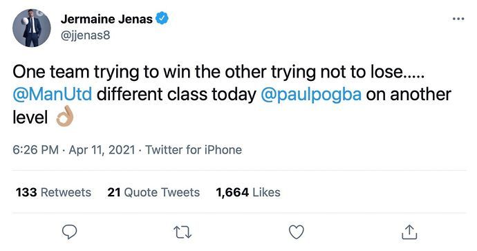 Jermaine Jenas Spurs tweet